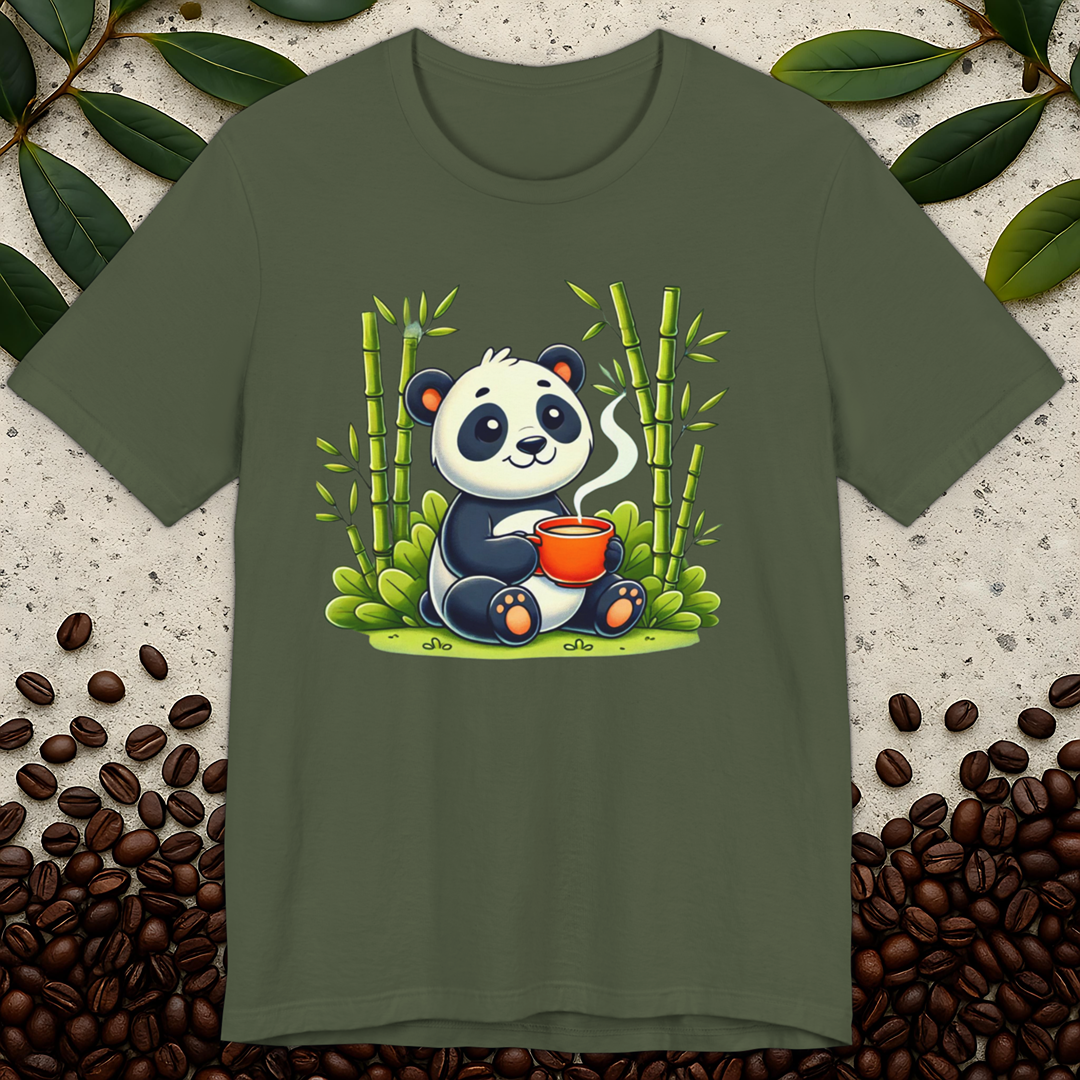 Cute Panda Coffee T-Shirt